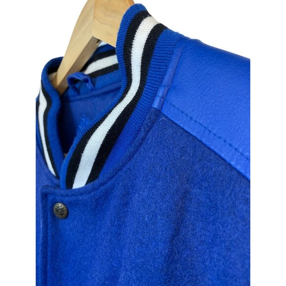 VTG Rare Steve & Barrys XXL Brooklyn Varsity Jacket Blue Wool RR10729 Mens - Picture 8 of 12